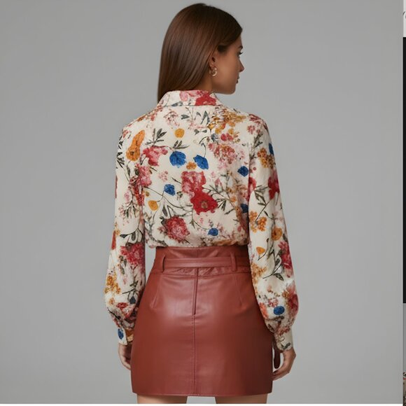 Boho Floral Print Blouse - Picture 4 of 6